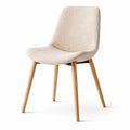Sedia in Legno con Rivestimento in Poliestere Beige