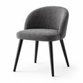 Sedia in tessuto bouclé grigio con gambe in metallo