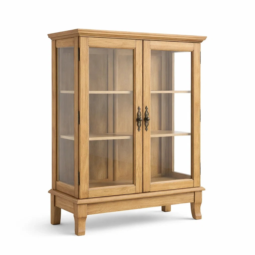 Vetrina in legno e vetro temperato 90x40x120 cm
