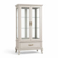 Vetrina in Legno MDF con Ante in Vetro Temperato Beige