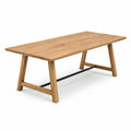 Tavolo da pranzo in legno massello e acciaio 200x100x75 cm