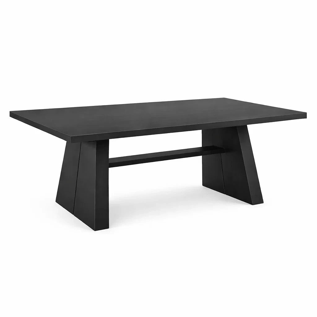 Tavolo rettangolare in legno nero 200x100x75 cm