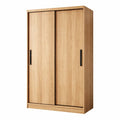 Armadio in Legno con Ante Scorrevoli Rovere Chiaro