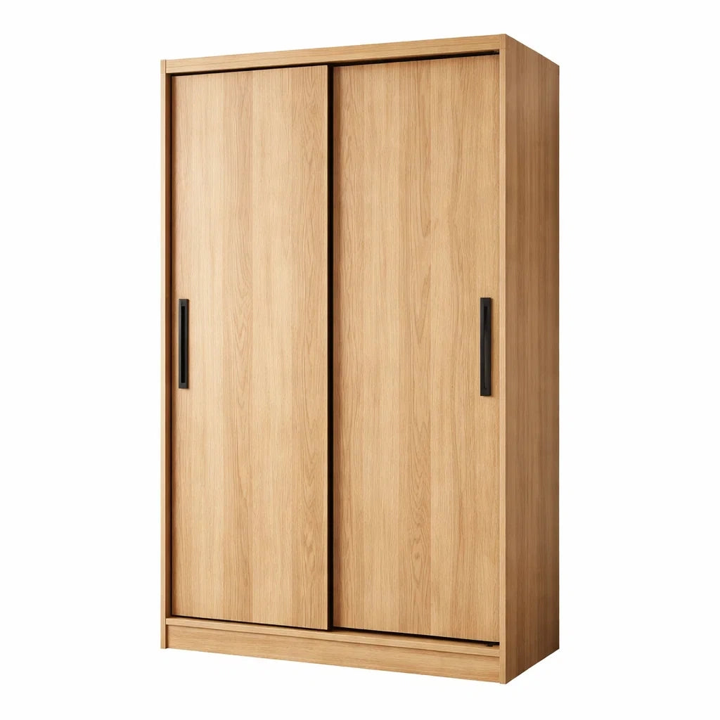 Armadio in Legno con Ante Scorrevoli Rovere Chiaro