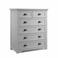 Cassettiera in legno grigio a 5 cassetti