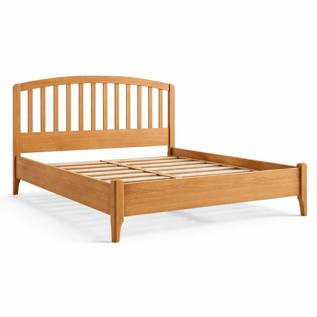 Letto matrimoniale in legno di quercia 160x200 cm