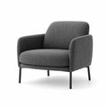 Poltrona in tessuto poliestere con gambe in metallo