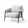 Poltrona in Tessuto Poliestere con Struttura in Metallo Nero 80x75x70 cm